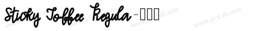 Sticky Toffee Regula字体转换